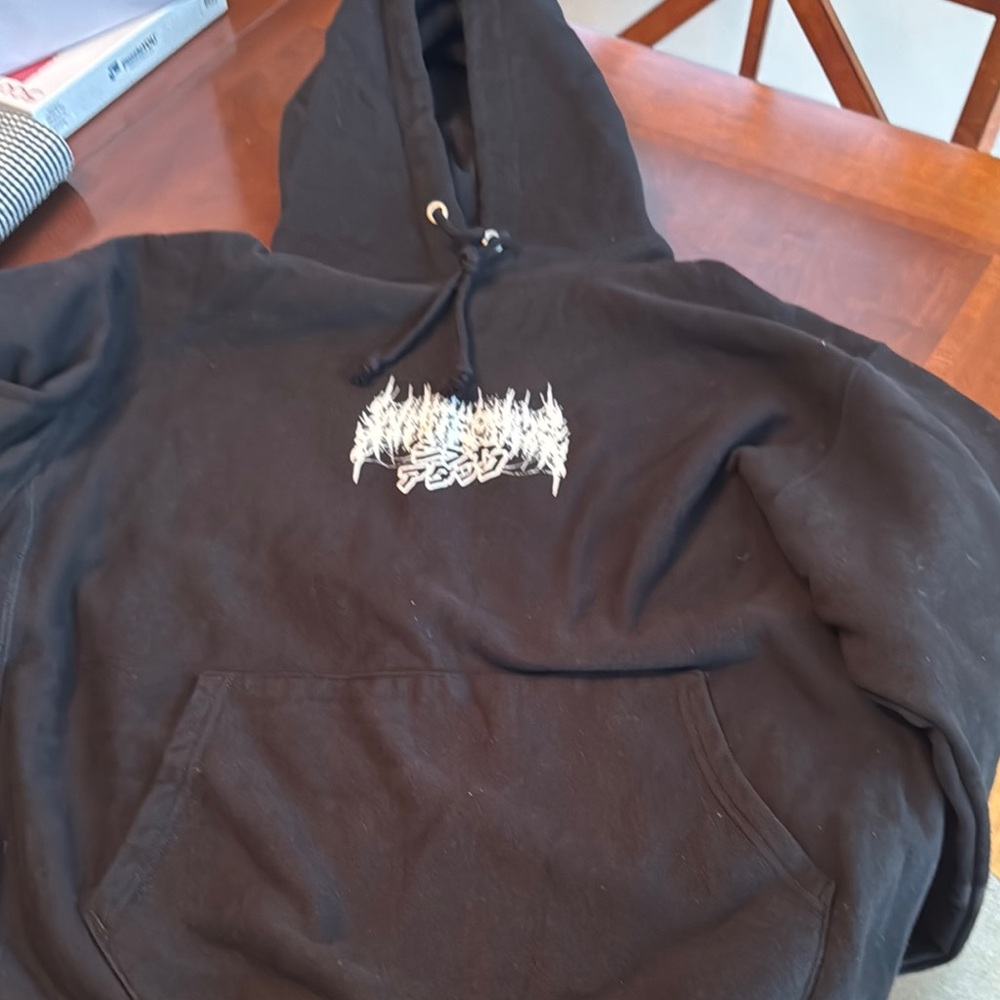 White phosphor xl champion like new. Reverse weave Black Hoodie Sweater